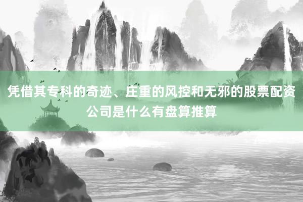 凭借其专科的奇迹、庄重的风控和无邪的股票配资公司是什么有盘算推算