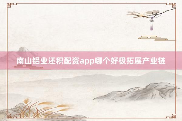 南山铝业还积配资app哪个好极拓展产业链